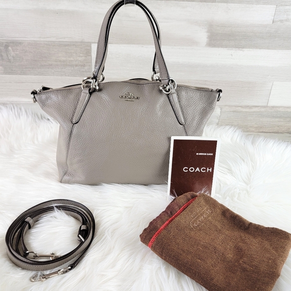 COACH F26917 SMALL KELSEY SATCHEL Gray Pebbled Leather - Picture 15 of 15